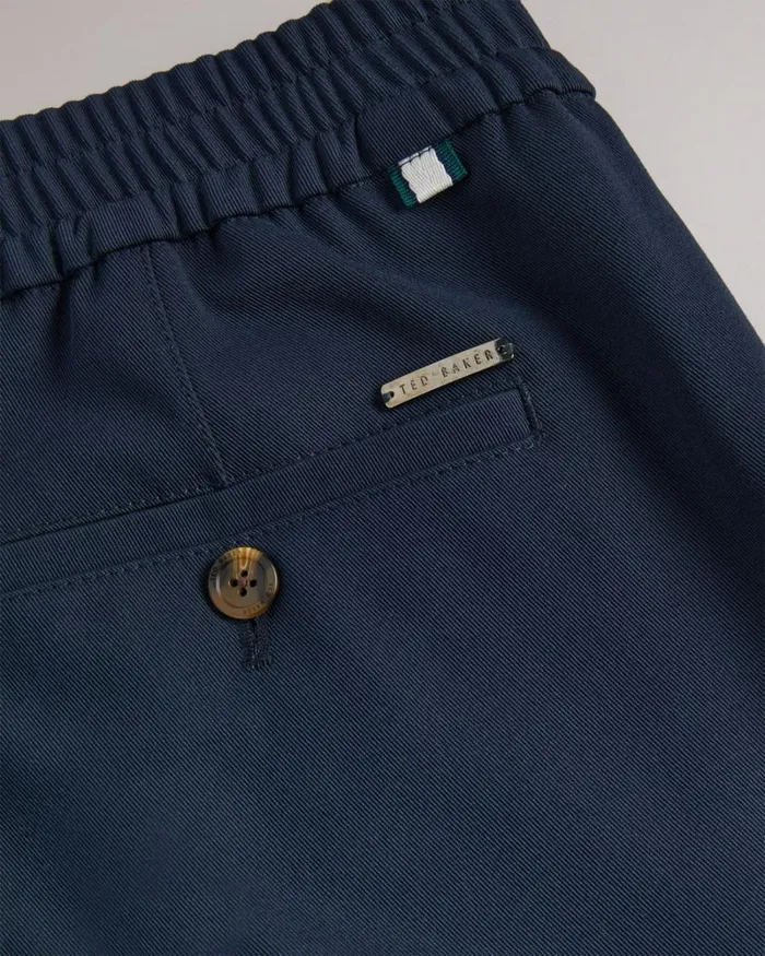 Irvine Slim Fit Elasticated Trousers Navy Men Ted Baker Clothing Irvine Slim Fit Elasticated Trousers Navy Men Ted Baker Clothing