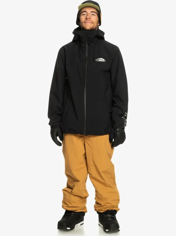 Jackets Men Quiksilver High In The Hood Technical Snow Jacket True Black