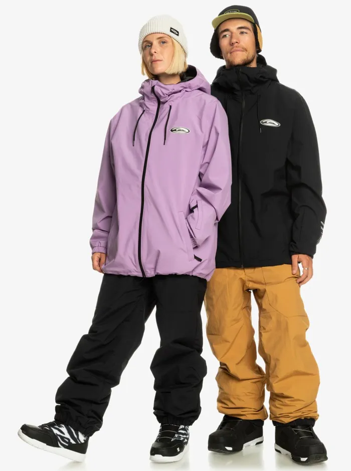 Jackets Men Quiksilver High In The Hood Technical Snow Jacket True Black