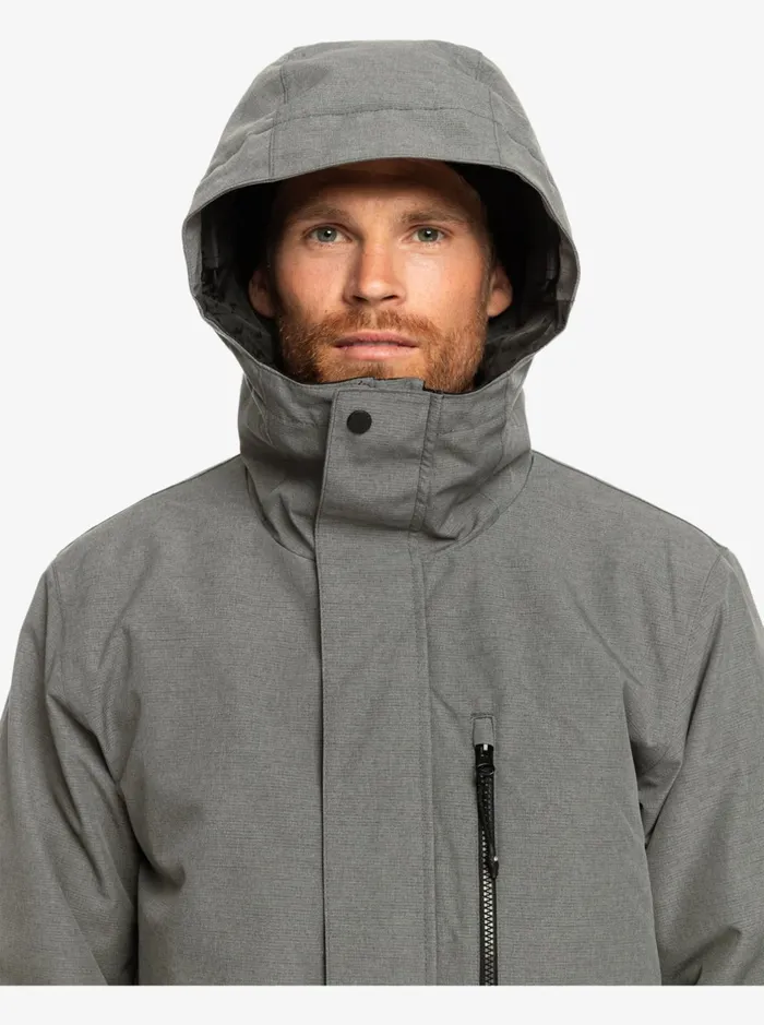 Jackets Men Quiksilver Mission Solid Insulated Grey Snow Jacket Heather Grey Jackets Men Quiksilver Mission Solid Insulated Grey Snow Jacket Heather Grey