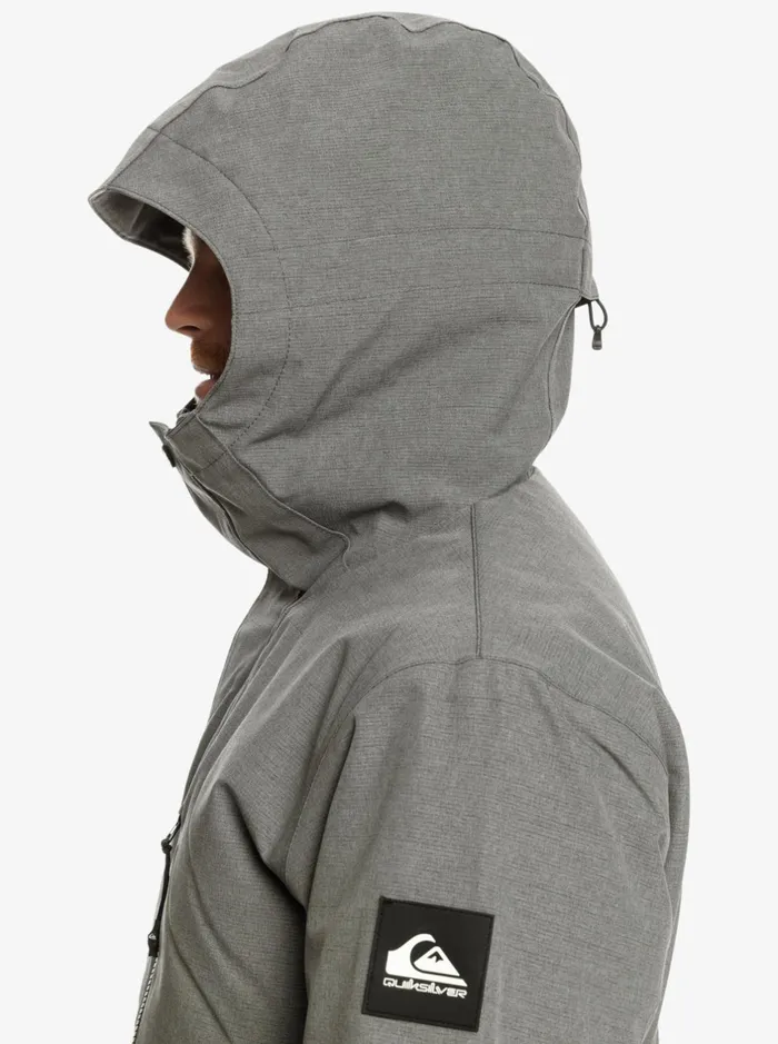 Jackets Men Quiksilver Mission Solid Insulated Grey Snow Jacket Heather Grey Jackets Men Quiksilver Mission Solid Insulated Grey Snow Jacket Heather Grey