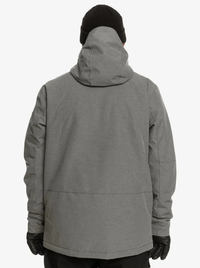 Jackets Men Quiksilver Mission Solid Insulated Grey Snow Jacket Heather Grey Jackets Men Quiksilver Mission Solid Insulated Grey Snow Jacket Heather Grey