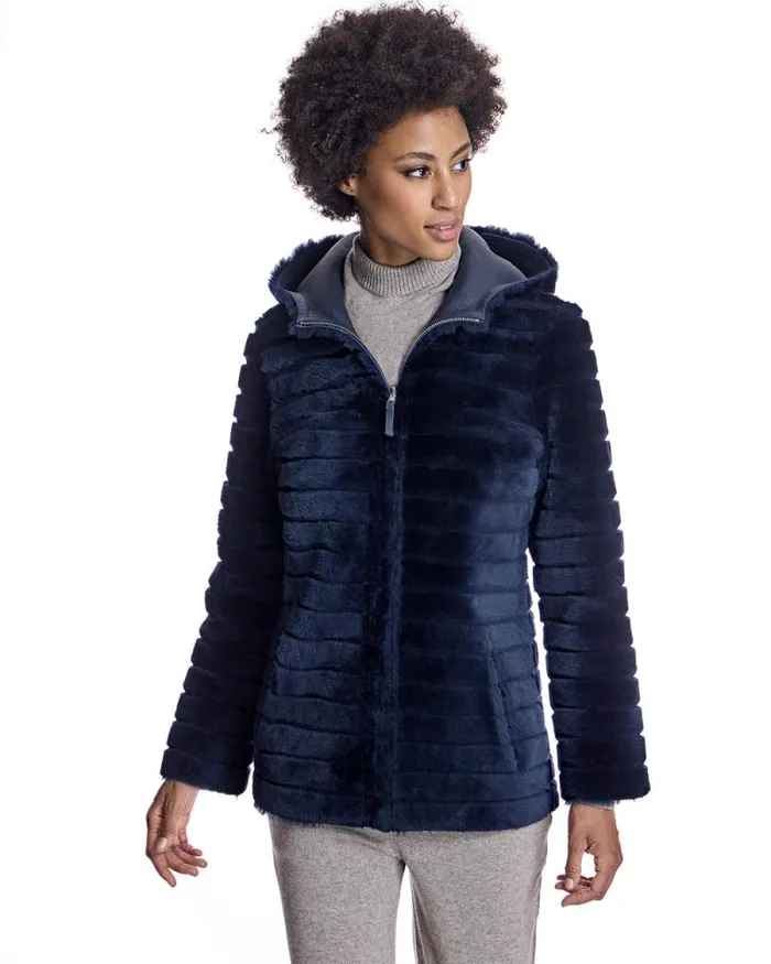 Jackets Women039s Maximilian Hooded Shearling Jacket