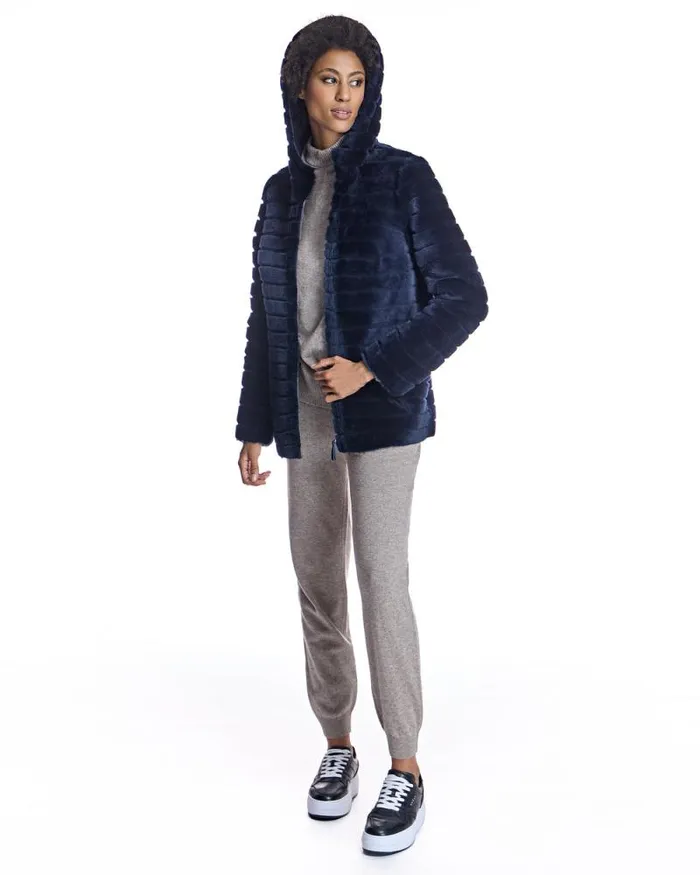 Jackets Women039s Maximilian Hooded Shearling Jacket