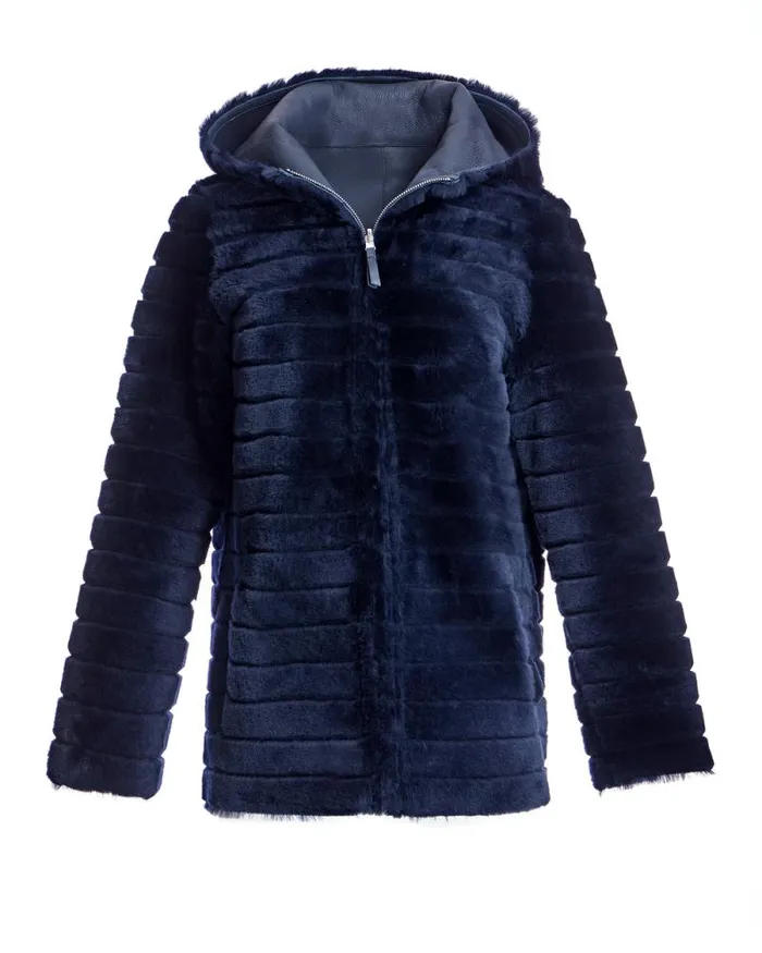 Jackets Women039s Maximilian Hooded Shearling Jacket