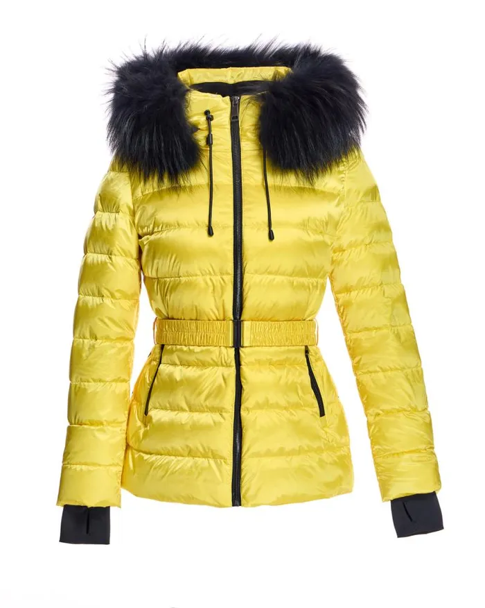 Jackets Women039s Maximilian Julia and Stella Nylon Puffer Jacket With Raccoon Trimmed Hood Jackets Women039s Maximilian Julia and Stella Nylon Puffer Jacket With Raccoon Trimmed Hood