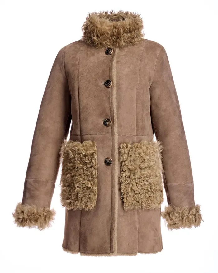 Jackets Women039s Maximilian Julia and Stella Shearling Jacket With Curly Lamb Trim Jackets Women039s Maximilian Julia and Stella Shearling Jacket With Curly Lamb Trim