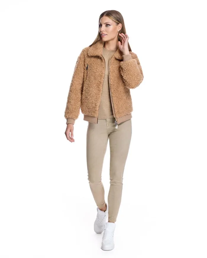 Jackets Women039s Maximilian Julian and Stella Lamb039s Wool Bomber Jacket