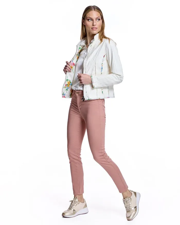 Jackets Women039s Maximilian Leather Jacket With Floral Detail