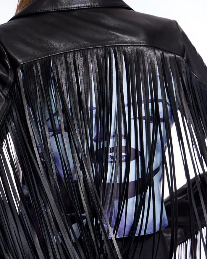 Jackets Women039s Maximilian Leather Jacket With Fringes