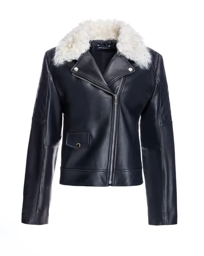 Jackets Women039s Maximilian Leather Jacket With Lamb Collar