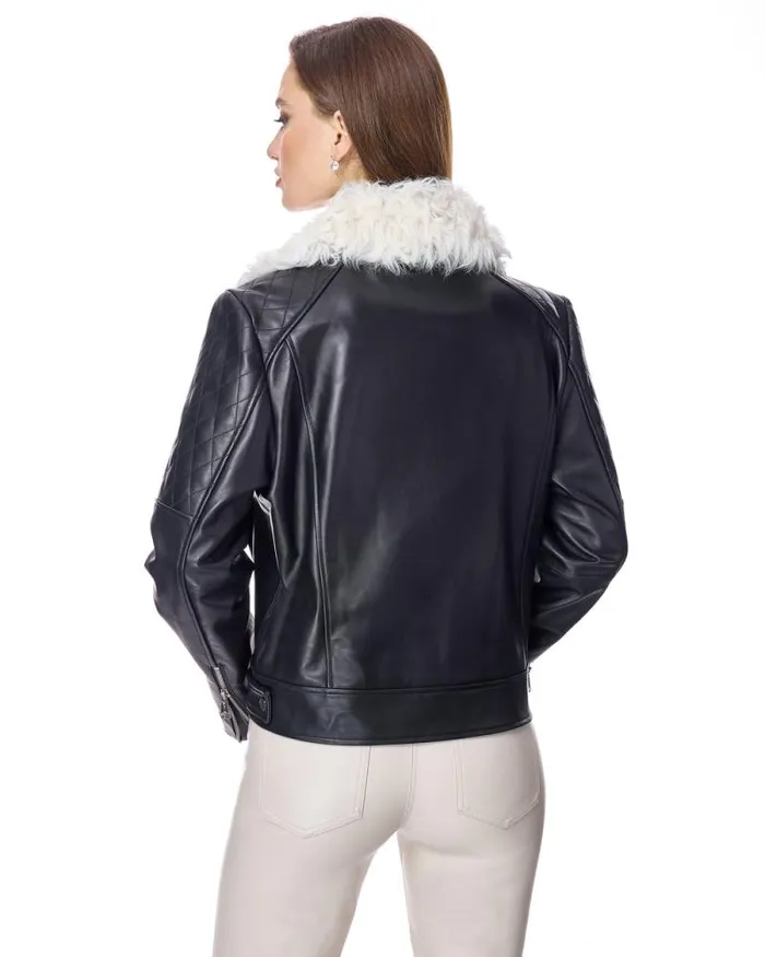 Jackets Women039s Maximilian Leather Jacket With Lamb Collar
