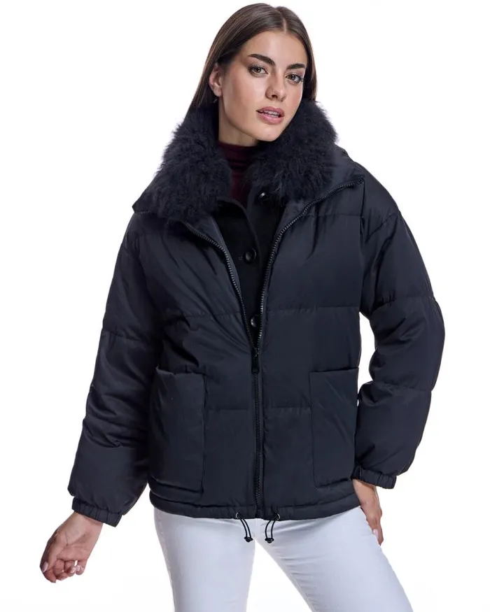 Jackets Women039s Maximilian Polyblend Jacket With Cashmere Lamb Trim
