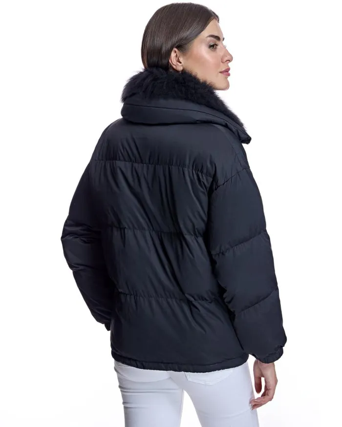 Jackets Women039s Maximilian Polyblend Jacket With Cashmere Lamb Trim