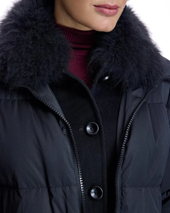 Jackets Women039s Maximilian Polyblend Jacket With Cashmere Lamb Trim