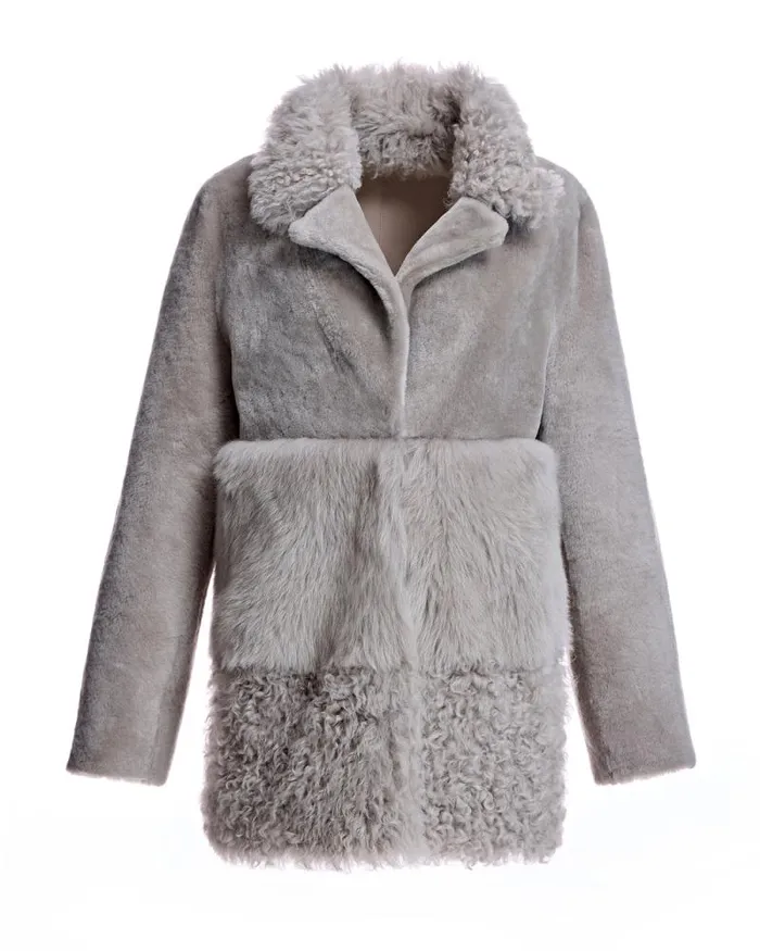 Jackets Women039s Maximilian Reversible Mixed Media Shearling Jacket