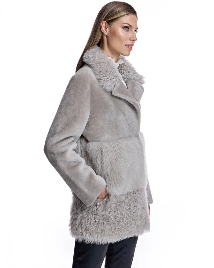 Jackets Women039s Maximilian Reversible Mixed Media Shearling Jacket