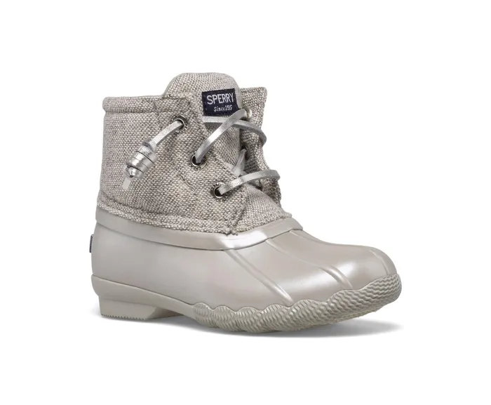 Kids Saltwater Junior Duck Boot Grey Sperry Boots Kids Saltwater Junior Duck Boot Grey Sperry Boots