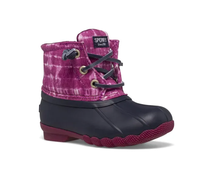Kids Saltwater Junior Duck Boot NavyBerry Sperry Boots Kids Saltwater Junior Duck Boot NavyBerry Sperry Boots