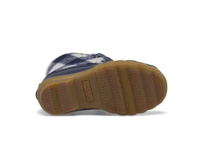 Kids Saltwater Junior Duck Boot Navy Plaid Sperry Boots Kids Saltwater Junior Duck Boot Navy Plaid Sperry Boots