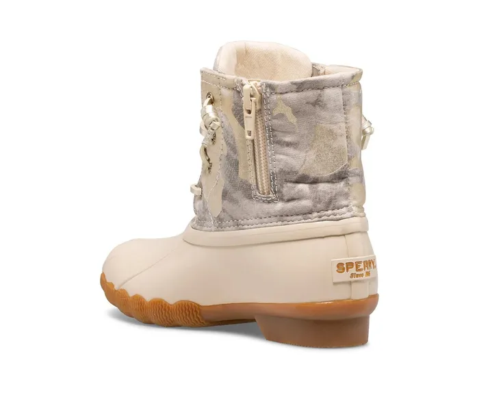 Kids Saltwater Metallic Camo Duck Boot Oat Sperry Boots Kids Saltwater Metallic Camo Duck Boot Oat Sperry Boots