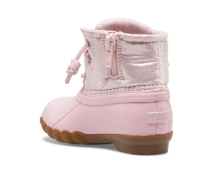 Kids Saltwater Metallic Duck Boot Blush Sperry Boots Kids Saltwater Metallic Duck Boot Blush Sperry Boots