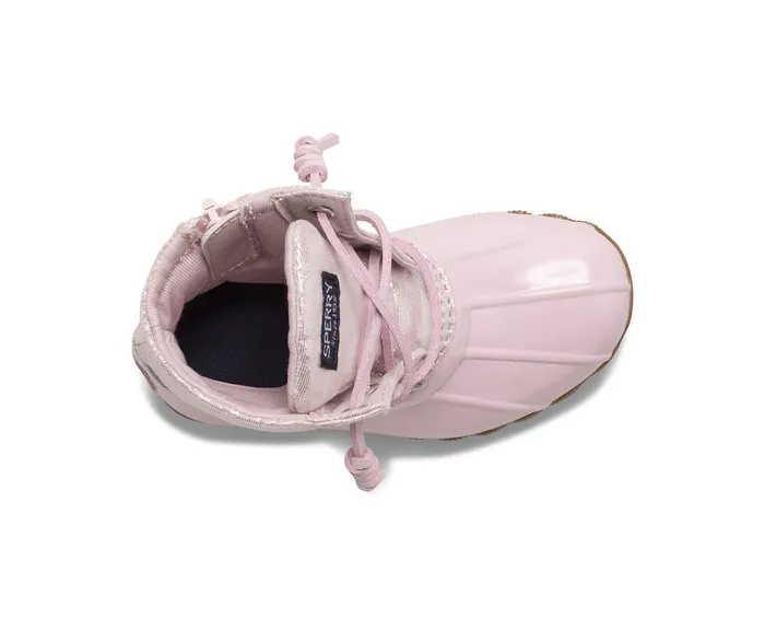 Kids Saltwater Metallic Duck Boot Blush Sperry Boots Kids Saltwater Metallic Duck Boot Blush Sperry Boots