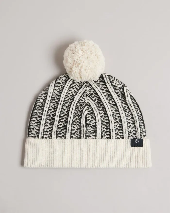 Knitted Bobble Hat Black Men Ted Baker Hats and Caps Knitted Bobble Hat Black Men Ted Baker Hats and Caps