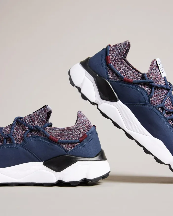 Knitted Trainers Navy Men Ted Baker Sneakers