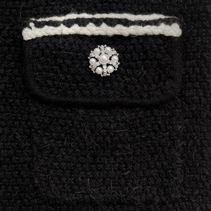 Knitwear Woman SelfPortrait Black Melange Knit Mini Skirt Knitwear Woman SelfPortrait Black Melange Knit Mini Skirt