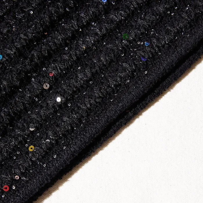 Knitwear Woman SelfPortrait Black Sequin Knit Bandeau Top Knitwear Woman SelfPortrait Black Sequin Knit Bandeau Top