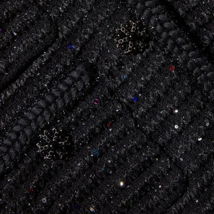 Knitwear Woman SelfPortrait Black Sequin Knit Jacket Knitwear Woman SelfPortrait Black Sequin Knit Jacket