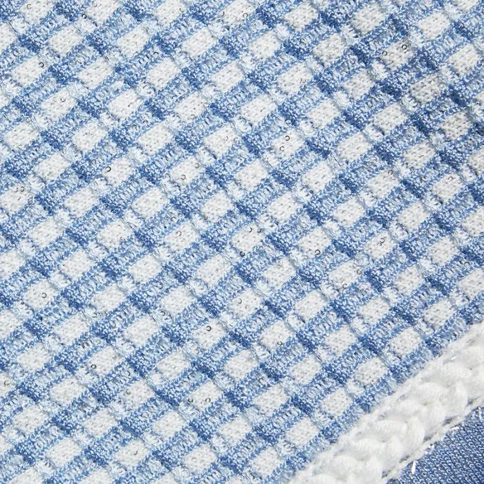Knitwear Woman SelfPortrait Blue Lurex Knitted Mini Skirt Knitwear Woman SelfPortrait Blue Lurex Knitted Mini Skirt