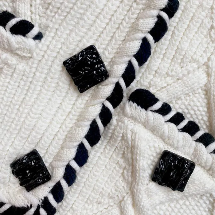Knitwear Woman SelfPortrait Cable Knit Cardigan Knitwear Woman SelfPortrait Cable Knit Cardigan