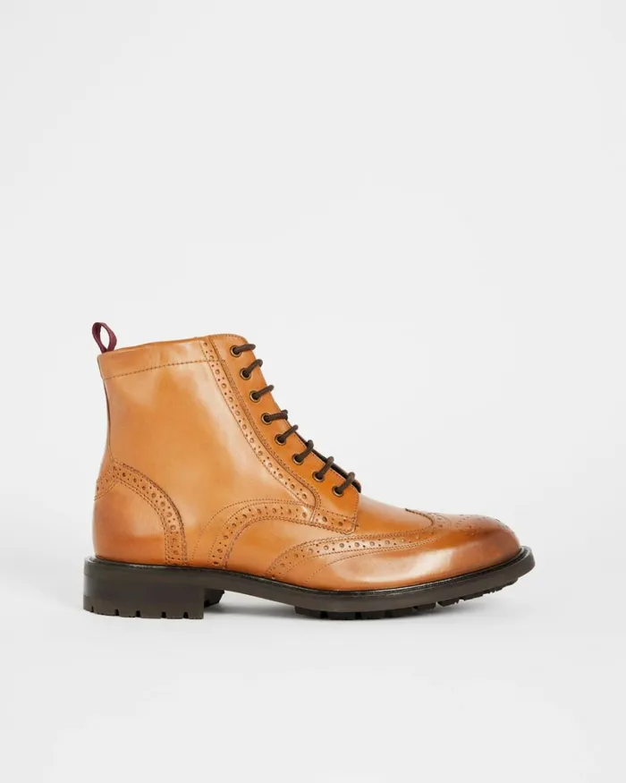 Lace Up Leather Boot Tan Men Ted Baker Boots Lace Up Leather Boot Tan Men Ted Baker Boots