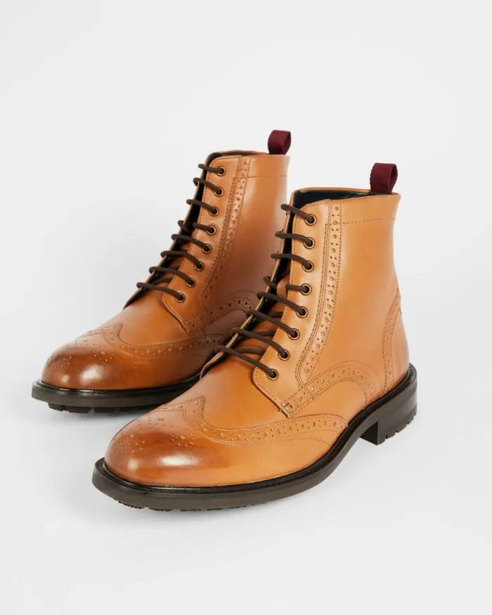 Lace Up Leather Boot Tan Men Ted Baker Boots Lace Up Leather Boot Tan Men Ted Baker Boots