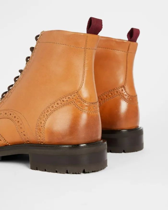 Lace Up Leather Boot Tan Men Ted Baker Boots Lace Up Leather Boot Tan Men Ted Baker Boots
