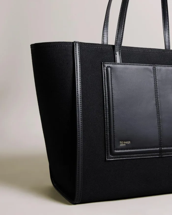 Large Canvas Tote Bag JetBlack Women Ted Baker Bags Large Canvas Tote Bag JetBlack Women Ted Baker Bags