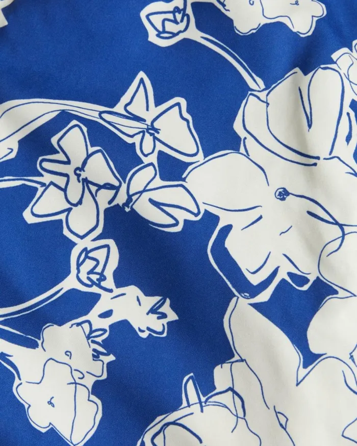 Large Floral Swim Shorts Bright Blue Men Ted Baker Clothing
