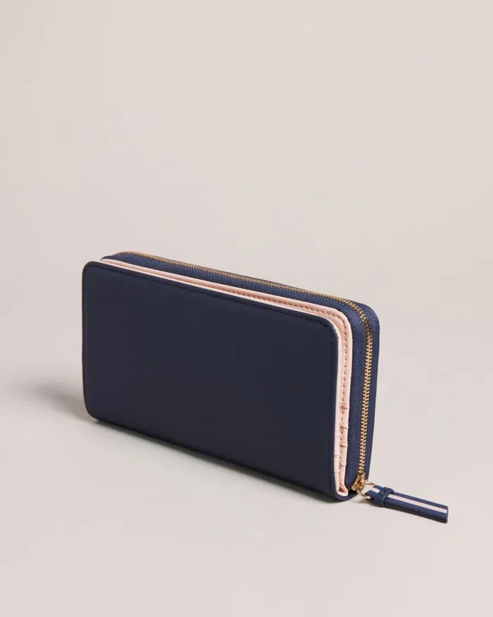Large Zipup Purse Navy Women Ted Baker Wallets and Card Holders