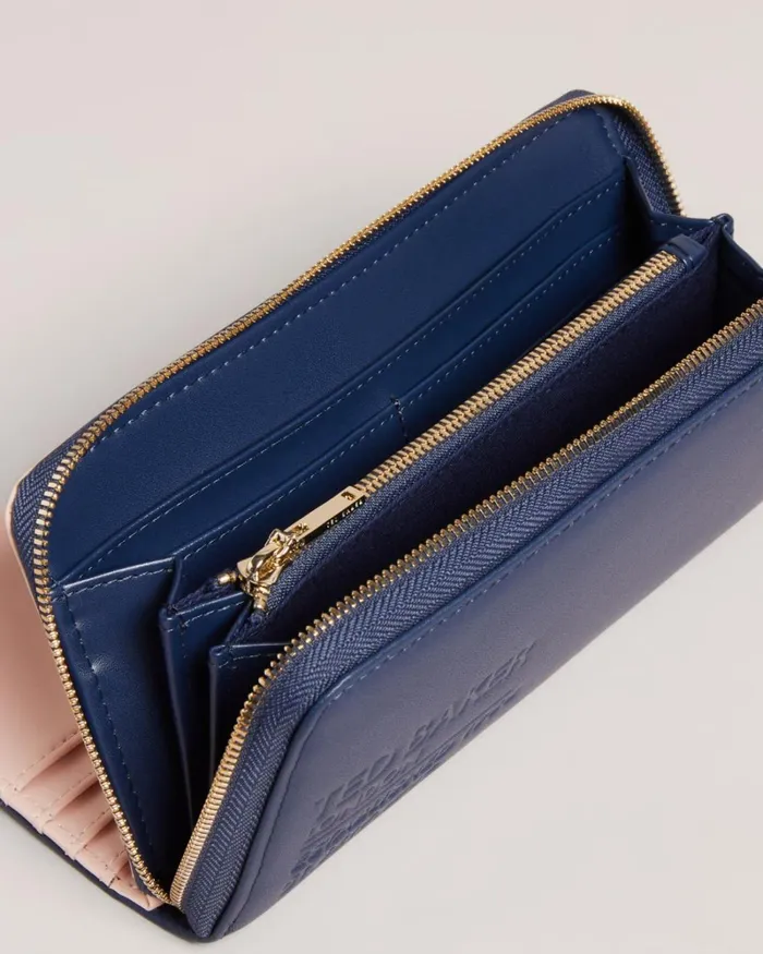Large Zipup Purse Navy Women Ted Baker Wallets and Card Holders