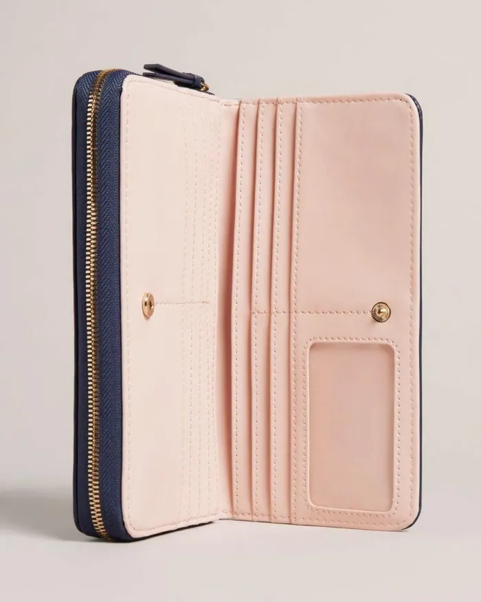 Large Zipup Purse Navy Women Ted Baker Wallets and Card Holders