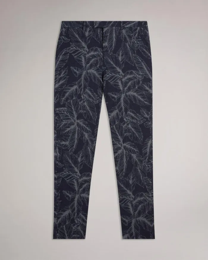 Leaf Suit Trousers Navy Men Ted Baker Clothing