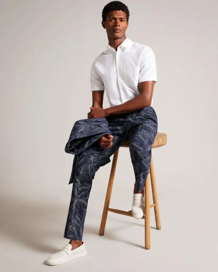 Leaf Suit Trousers Navy Men Ted Baker Clothing Leaf Suit Trousers Navy Men Ted Baker Clothing