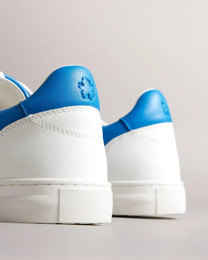 Leather And Suede Trainers Blue Men Ted Baker Sneakers