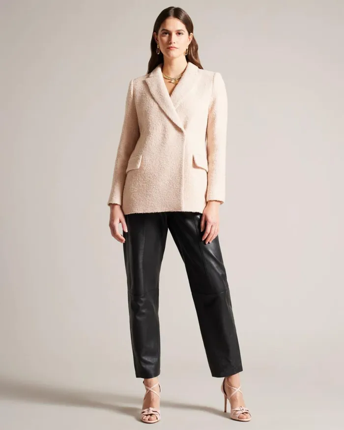 Leather Bow Heeled Sandals Dusky Pink Women Ted Baker Sandals and Sliders