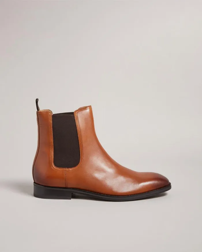 Leather Chelsea Boots Tan Men Ted Baker Boots
