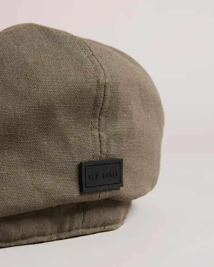 Linen Blend Baker Boy Hat Olive Men Ted Baker Hats and Caps Linen Blend Baker Boy Hat Olive Men Ted Baker Hats and Caps