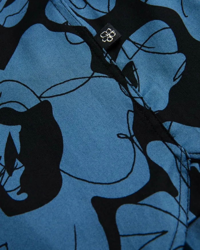 Long Sleeve Floral Print Shirt Medium Blue Men Ted Baker Clothing Long Sleeve Floral Print Shirt Medium Blue Men Ted Baker Clothing