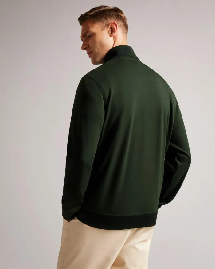 Long Sleeve Funnel Neck Jumper Khaki Men Ted Baker Clothing Long Sleeve Funnel Neck Jumper Khaki Men Ted Baker Clothing